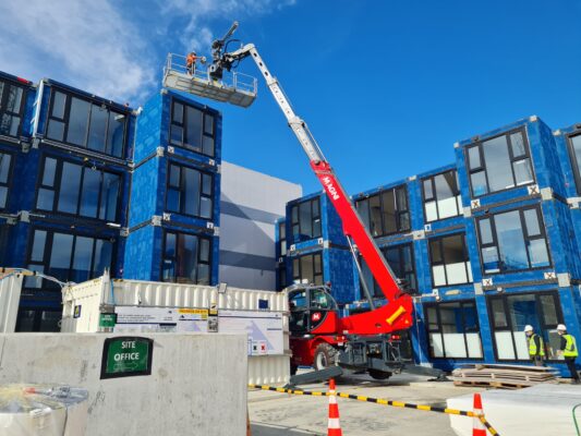 TLC CONTRACTORS Telehandler in NZ New Zealand for Modular Housing Construction